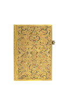 Carnet a couverture rigide marqueterie d-or - mini - ligne - 208 p.