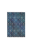 Carnet a couverture rigide velours bleu - midi - non ligne - 144 p.