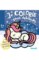Je colorie sans deborder (2-4 ans) - licornes des neiges t54 - avec gros contours en relief !