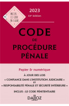 Code de procedure penale 2023 64ed annote - inclus le code penitentiaire