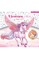 Licornes de reve - cartes a pailleter magie des fleurs