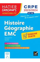 Histoire-geographie-emc- crpe 2023-2024 - epreuve ecrite d'admissibilite