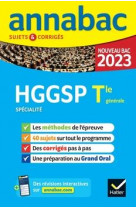 Annales du bac annabac 2023 hggsp tle generale (specialite) - methodes & sujets corriges nouveau bac