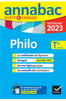 Annales du bac annabac 2023 philo tle generale - methodes & sujets corriges nouveau bac