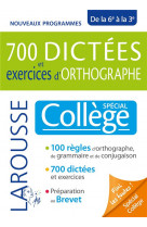 700 dictees et exercices d-orthographe, special college