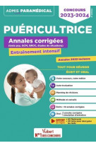 Concours puericultrice - annales corrigees - sujets 2023 - entrainement intensif - ifpde - 2023-2024