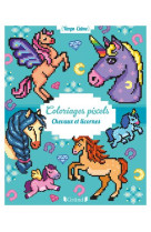 Coloriages pixels - chevaux et licornes