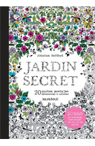 Jardin secret - 20 cartes postales détachables à colorier