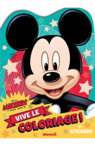 Disney mickey et ses amis - vive le coloriage ! (mickey fond bleu et rouge)