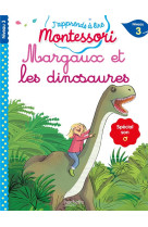 J-apprends a lire montessori - cp niveau 3  : margaux et les dinosaures