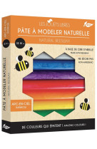 Pate a modeler cire d-abeille - 4 couleurs arc-en-ciel - jouet