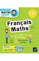 Francais et maths ce1 - cahier de revision et d-entrainement - c-est simple avec maitre lucas