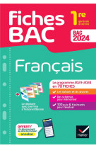 Fiches bac francais 1re generale & techno bac 2024 - avec les oeuvres au programme 2023-2024