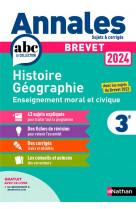 Annales brevet histoire geographie enseignement moral et civique 2024 - corrige