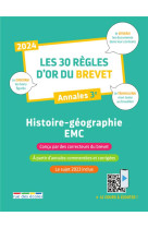 Les 30 règles d'or du brevet 2024 - histoire-géographie-emc