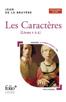 Les caracteres - bac 2024 - livres v a x