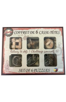 Coffret de 6 casse-tetes : coffret retro