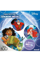 Disney 100 disney - mon colo avec stickers metal (ariel, mirabel, mr indestructible) - des stickers