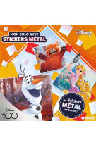 Disney 100 disney - mon colo avec stickers metal (olaf, mei, raiponce) - des stickers metal en bonus