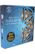 Mon coffret fleur de vie - l-art de recharger les pierres - un livre d-initiation, 10 pierres roulee