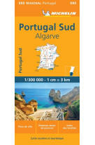 Carte régionale portugal sud : algarve