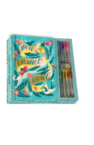 Les ateliers de manon bucciarelli - mon carnet secret - coffret avec 8 mini feutres pailletes