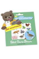 Mes autocollants petit ours brun - les animaux