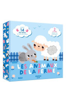 Les p-tits tout doux - coffret a toucher - les animaux de la ferme