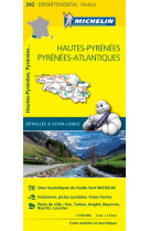 Carte departementale france - carte departementale hautes-pyrenees, pyrenees atlantiques