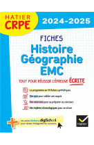 Hatier crpe -  fiches d-histoire geographie emc - epreuve ecrite 2024/2025