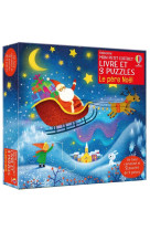 Le père noël - mon petit coffret livre et 3 puzzles