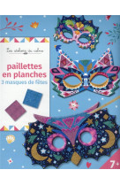 Paillettes en planches masques - pochette avec accessoires