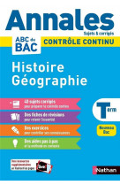 Annales bac 2024 - histoire geographie terminale- corrige - vol10