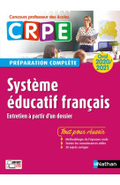 Systeme educatif francais - oral 2020 preparation complete - (concours professeur des ecoles) 2020