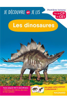 Je decouvre et je lis cp et ce1 - les dinosaures - premieres lectures, premieres decouvertes