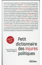 Petit dictionnaire des injures politiques - edition 2022