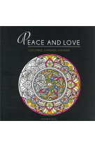 Black coloriage - peace and love