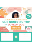 Organiseur memoniak une annee au top avec lovely lou, calendrier mensuel (sept. 2022- dec. 2023)