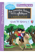 Premieres lectures syllabiques cp niveau 3 - vive le sport !