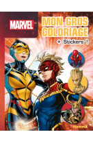 Marvel - mon gros coloriage + stickers ! (captain marvel et la guepe)