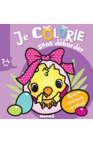 Je colorie sans deborder (2-4 ans) - paques - avec gros contours en relief ! - tome 56