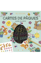 Cartes de paques a gratter et a colorier