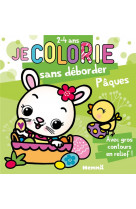 Je colorie sans deborder (2-4 ans) - paques (lapine dans panier) t69