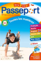 Passeport - toutes les matieres - de la 3e a la 2de - cahier de vacances 2024