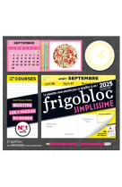 Frigobloc hebdomadaire 2025 simplissime (de sept. 2024 à déc. 2025)