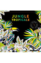 Black coloriage - jungle tropicale