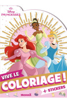 Disney princesses - vive le coloriage ! (ariel, tiana, cendrillon)