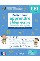 Cahier pour apprendre à bien écrire ce1