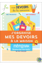 J'organise mes devoirs à la maison mémoniak - bloc de 52 plannings de révision