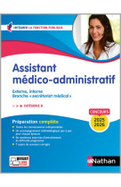 Concours assistant médico-administratif - catégorie b - 2024-2025